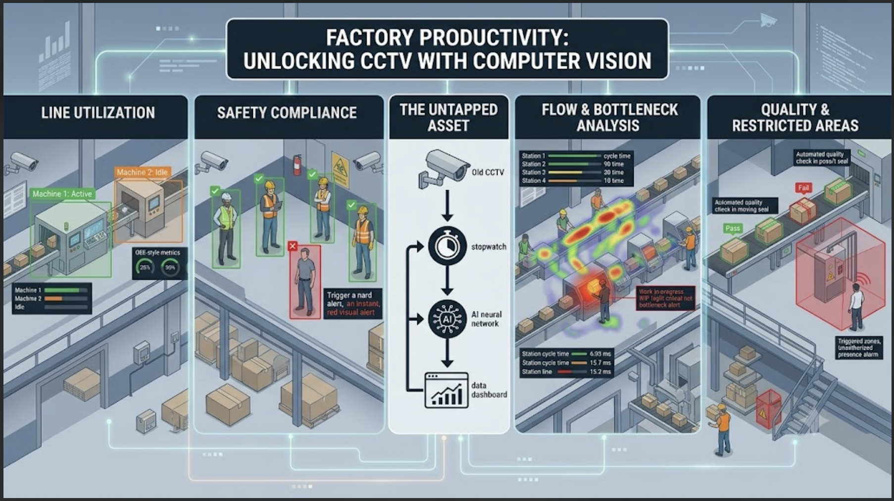How Computer Vision Is Helping Factories Increase Productivity Using Existing CCTV