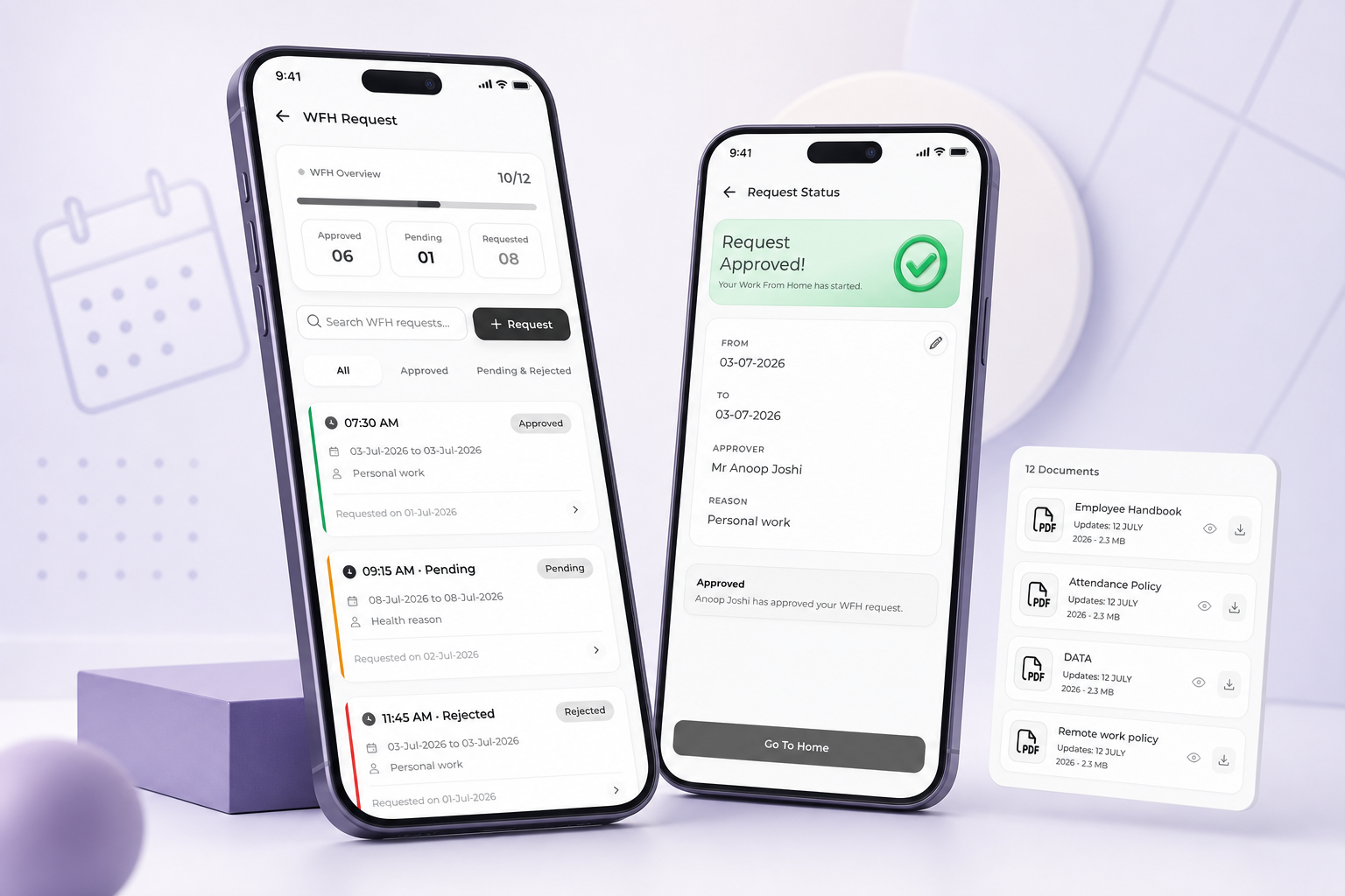 LaaynHR mobile attendance app with face recognition and GPS